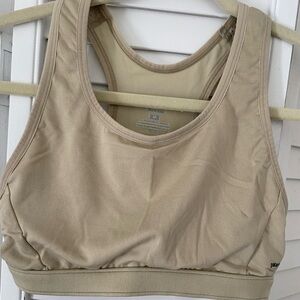 PATAGONIA Women’s Capilene “RacerBack Sports Bra” Size Medium Beige EUC